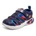 Skechers SKECHERS BOYS Anti-Slip Wear-Resistant Children's Sandals Blue Red Teenagers Красно-синий, 36