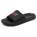 Skechers EVA Slip Resistant Abrasion Resistant Slide Slippers Men's Black Red 41