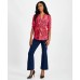 Petite Printed Long-Sleeve Top, Created for Macy's Paisley Combo A, P/S
