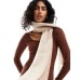 ASOS DESIGN wool mix scarf in beige tassel design Бежевый