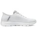 Skechers Go Walk Fle Hands Free Slip Ins Shock Absorbers Low Top Casual Shoes Men's White Gray White gray, 44