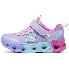 Skechers Heart Lights Anti Kick Cushioning Low Top Baby & Toddler Shoes Multicolor Purple Infant And Toddler 22