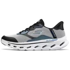 Skechers MEN'S GO WALK Anti-Slip Wear-Resistant Low-Top Casual Shoes Men's White Black Черно-белый, 42.5