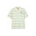 Skechers Colorful Polo Shirt Men's Cream White With Light Green Stripes Cream White with Light Green Stripes/03EZ, L