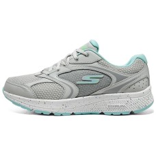Skechers Go Run Consistent Cushioning Wear-Resistant Low-Top Casual Running Shoes Women's Gray Blue Gray Blue, 36
