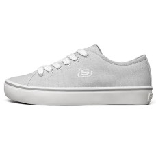 Skechers Cupsole 1 Low Top Canvas Shoes Light Grey Women's 35