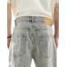 Pull&Bear baggy fit jacquard jean in washed blue Синий, EU 36 - W29 L32
