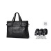 GOLF Top Grain Cow Leather 15 Inch Laptop Bag, Crossbody Bag, Genuine Leather Briefcase Large Size Men's Black Black