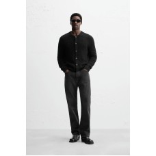 Кардиган с рельефным узором ZARA Черный, M