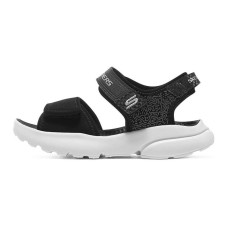 Skechers Razor Splash Slip-Resistant Cushioning Children's Sandals Black White Teenagers 27.5
