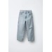 Джинсы карго с разрезами ZARA Голубой, 7-8 лет (года) (128 cm)