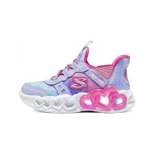 Baby Skechers Cushioning Wear-Resistant Low-Top Toddler Shoes Purple Pink Lavender/Multicolor, 25