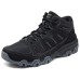 Skechers OUTDOOR MENS Supportive And Elastic Mid-Top Hiking Shoes Men's Black Gray Color Black/charcoal gray, 41