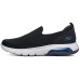Skechers Go Walk Air Cushioning Breathable Wear-Resistant Slip-Resistant Low-Top Casual Shoes Men's Black Blue 44