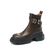 Five-nine Dan Seven Short Chelsea Boots 4.5cm Women's Коричневый, 35