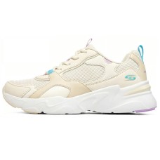 Skechers Chunky Sneakers Women's Low-Top Light Yellow/White/Blue/Purple 35