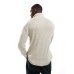 Jack & Jones knitted half zip in beige Oatmeal Detail:Melan, L - Chest 104cm