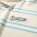 Skechers Colorful Polo Shirt Men's Cream White With Light Green Stripes Cream White with Light Green Stripes/03EZ, L