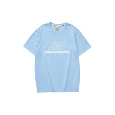 Skechers Colorful T Shirts Unisex Cerulean Sky/0147 Sky Blue/Cerulean/0147, S