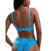 ASOS DESIGN Sienna lace underwired plunge bra in blue Синий, US 32 B
