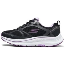 Skechers Cushioning Abrasion Resistant Breathable Rebound Low Top Casual Running Shoes Women's Black Purple Черно-фиолетовый, 39