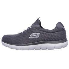 Skechers Summits Cushioning Anti-Slip And Wear-Resistant Low-Top Casual Shoes Men's Charcoal Gray 45