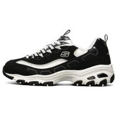 Skechers D Lites 1.0 Low Chunky Shoes Black Women's 39