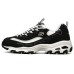 Skechers D Lites 1.0 Low Chunky Shoes Black Women's 39