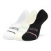 Skechers No Show Socks Unisex 3 Pack 3 Pack (Bright White/Vintage White/Black/04BX), S