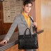 GOLF Top Grain Cow Leather 15 Inch Laptop Bag, Crossbody Bag, Genuine Leather Briefcase Large Size Men's Black Black