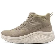 Skechers Anti-Slip Wear-Resistant Mid-Top Casual Shoes Women's Gray Бежевый, 35.5
