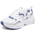 Skechers DLITES Wear-Resistant Cushioning Breathable Lightweight Low-Top Chunky Sneakers Men's Blue White Синий Белый, 39.5