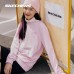 Skechers Colorful Sweatshirt Unisex Gray Pink Gray Pink/01NX, L