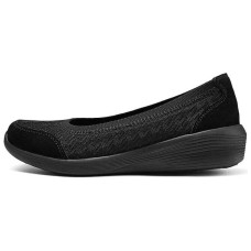 Skechers Arya Cushioning Wear-Resistant Low-Top Casual Shoes Women's Black Черный, 35