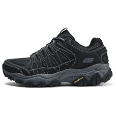 Skechers Cushioning Breathable Lightweight Low-Top Casual Running Shoes Men's Black Черный, 40