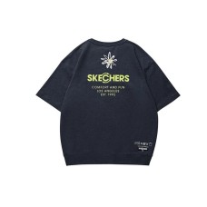 Skechers Environmental Protection Drop Shoulder Sleeve T-Shirt Men's Black-01DV, XL