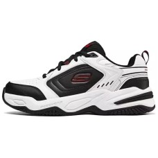 Skechers SPORT MENS Anti-Slip Wear-Resistant Low-Top Casual Shoes Men's Black White Черно-белый, 42