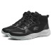 Skechers D'LITES WAVE Libration Cushioning Slip Resistant And Abrasion Resistant Mid Top Casual Shoes Men's Black 43