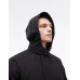 Topman hooded mac coat in black Черный, S - Chest 38