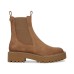 Women's Laguna Lug-Sole Chelsea Booties Almond Taupe Suede, 5.5M