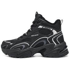 Skechers Sports Life Collection Anti-Slip Wear-Resistant High-Top Casual Shoes Women's All Black Черный, 38.5