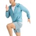 Skechers Breathable Quick Dry Cooling Sun Protection Clothing Men's Off-Adriatic Blue Adriatic Blue/030N, S