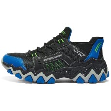 Kids Skechers Hands Free Slip-Ins Anti-Slip Wear-Resistant Kids Lifestyle Shoes Black Blue Black Blue, 32