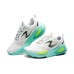 Skechers Cushioned Wear-Resistant Breathable Low-Top Casual Shoes Men's White Green white/light green, 39.5