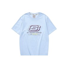 Skechers Colorful T Shirts Unisex Cerulean Sky Sky Blue Cerulean, M