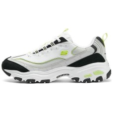 Skechers Durable Breathable Low-Top Casual Shoes Men's White Green Black Black, Green, Blue, 42