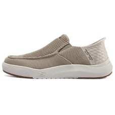 Skechers Slip Ins Anti Slip Wear Resistant Low Top Casual Shoes Men's Taupe Серо-коричневый, 43