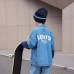 Levi’s Comfortable Mock Two-Piece Shirt Coat Lake Bottom Blue Children Aged 3-7 Years Old Blue at the bottom of the lake, 5