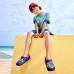 Skechers Anti-Slip Wear-Resistant Children's Sandals Blue Teenagers Blue/Multicolor, 27.5