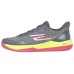Skechers Viper Court Pro Anti Slip Wear Resistant Low Top Running Shoes Women's Gray Pink Yellow, 38